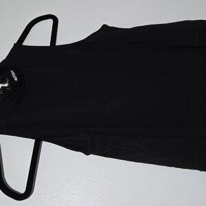 Leith Black Asymmetrical Sleeveless Blouse